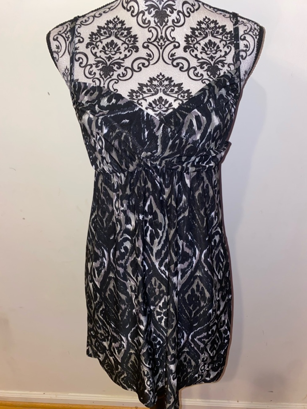 Vintage Jordan Taylor Black & White Sleeveless Mini Dress Size Large